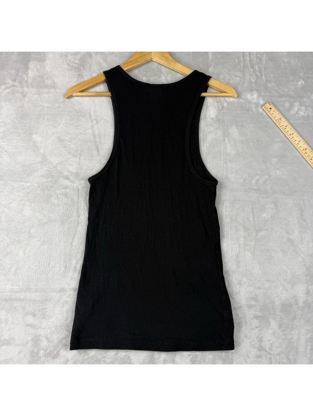Gymshark Ribbed Tank Top Sleeveless Men Size Small Black Base Layer Comfort Gym - Picture 2 of 8